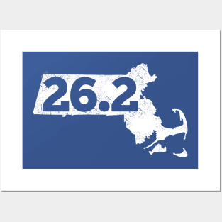 26.2 Miles Boston Massachusetts Race Runner Shirt Posters and Art